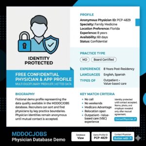 FREE CONFIDENTIAL PHYSICIAN & APP PROFILE